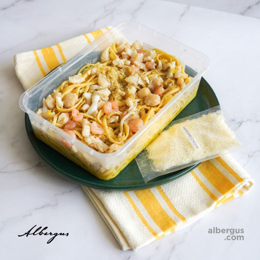Linguine Aglio Olio with Seafood (Chilled- Heat to Serve, 1 day leadtime)