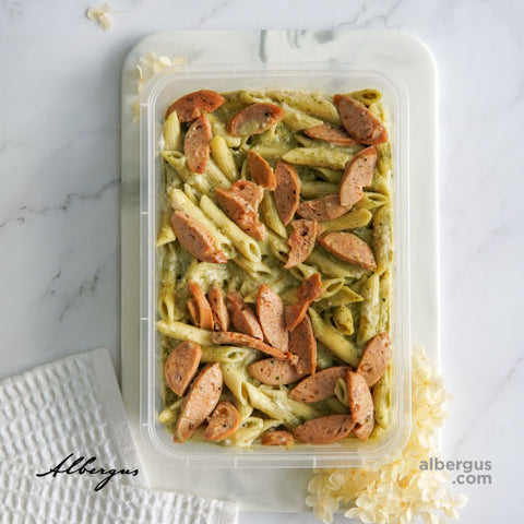 Penne with Italian Sausage and Pesto Cream Sauce (Chilled-Heat to Serve, 2 Days Lead Time)