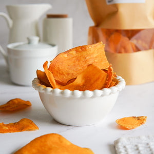 Sweet Potato Chips in Bucket