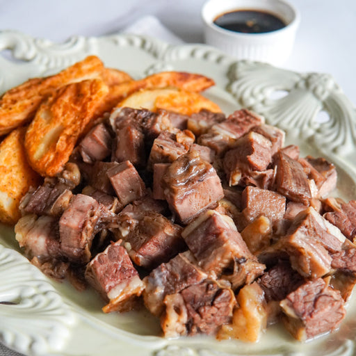 Slow Roast U.S. Beef Belly Filipino Style with Potato Wedges (Chilled- Heat to Serve,1 day leadtime)