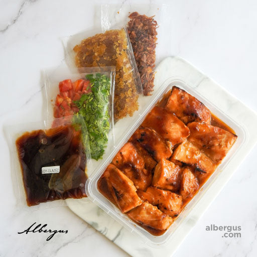 Soy-Glazed Salmon with Caramelized Onion (Chilled - Heat to Serve, 2 days leadtime)